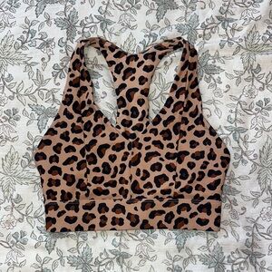 Fabletics Leopard Print Sports Bra/tank size small